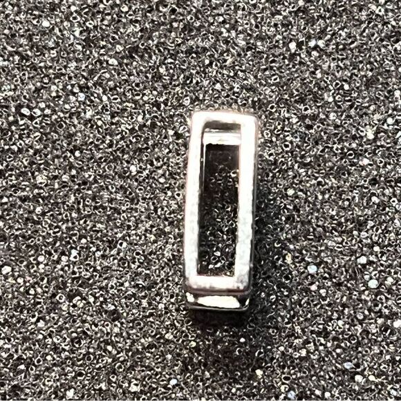 KEEP Collective Stella & Dot Letter M Initial Slider Charm in Silvertone - Picture 2 of 3